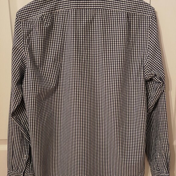 J.Crew Slim Fit Navy & White Gingham Shirt size M - Picture 4 of 6